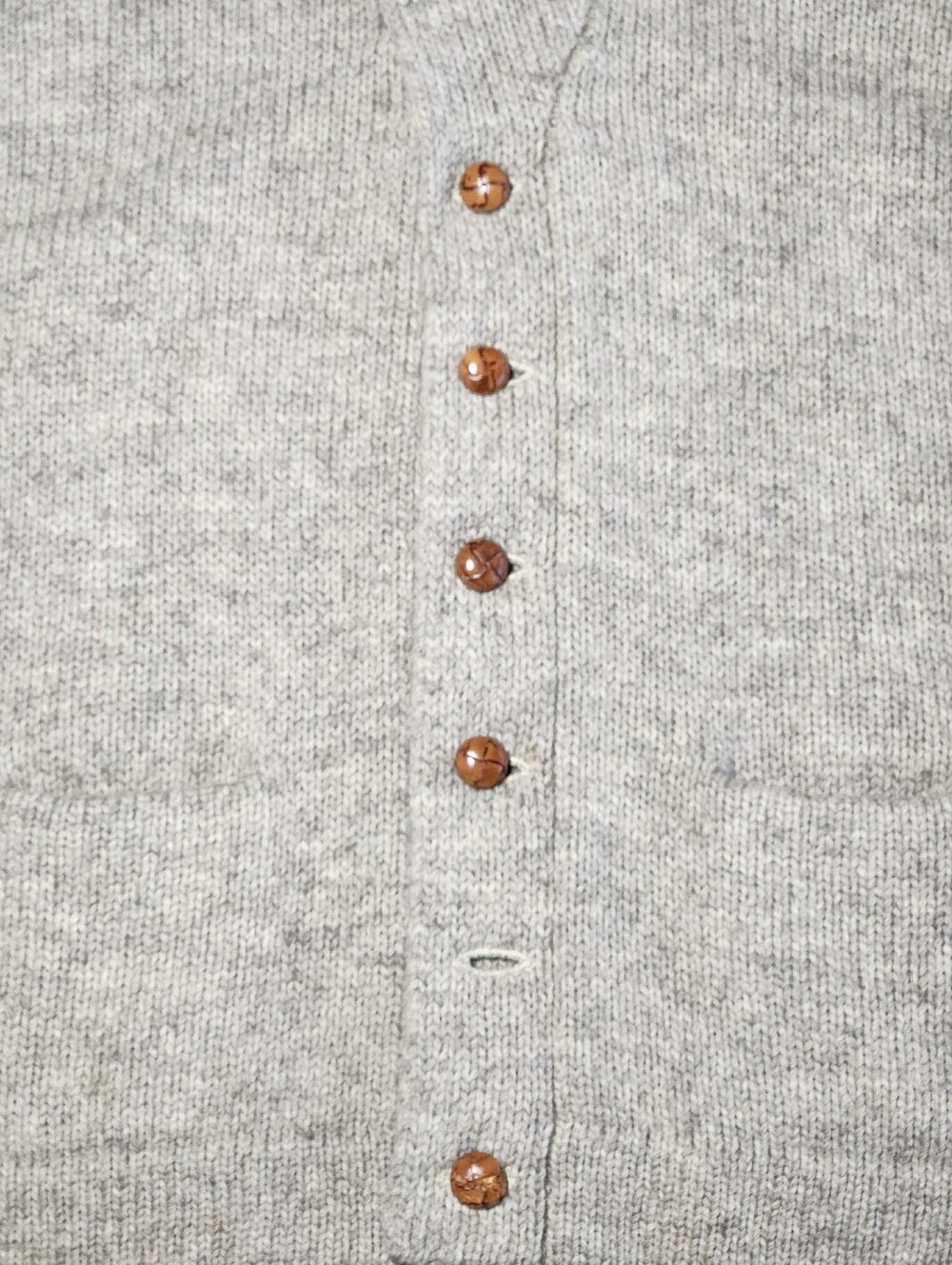 Vintage Polo Ralph Lauren Shawl Collar Wool Cardigan Suede Elbow Patches L - Picture 11 of 16